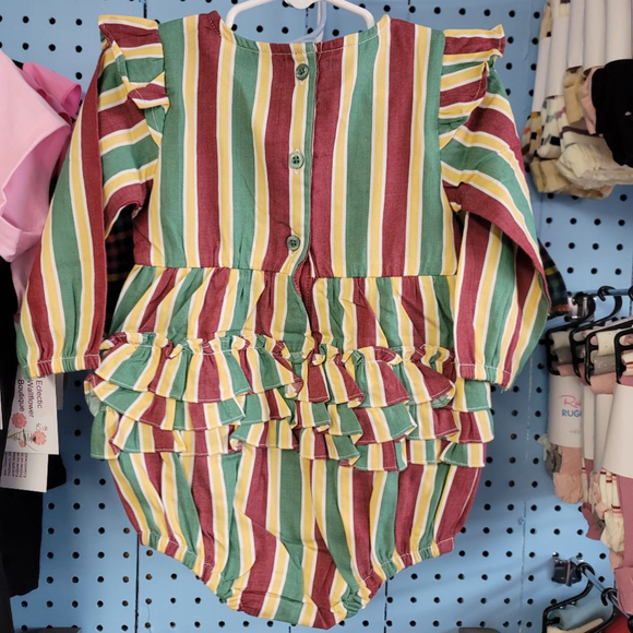 Ruffle butts jolly stripe flutter bubble romper new with tags - Picture 2 of 5